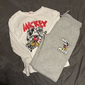Mickey Mouse Gray and White Set